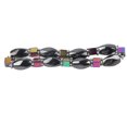 thumbnail image 2 of Pulsera magnética de hematita, pulsera magnética elástica de varios colores, brazalete de hematita, instalación sin esfuerzo, 2 of 4