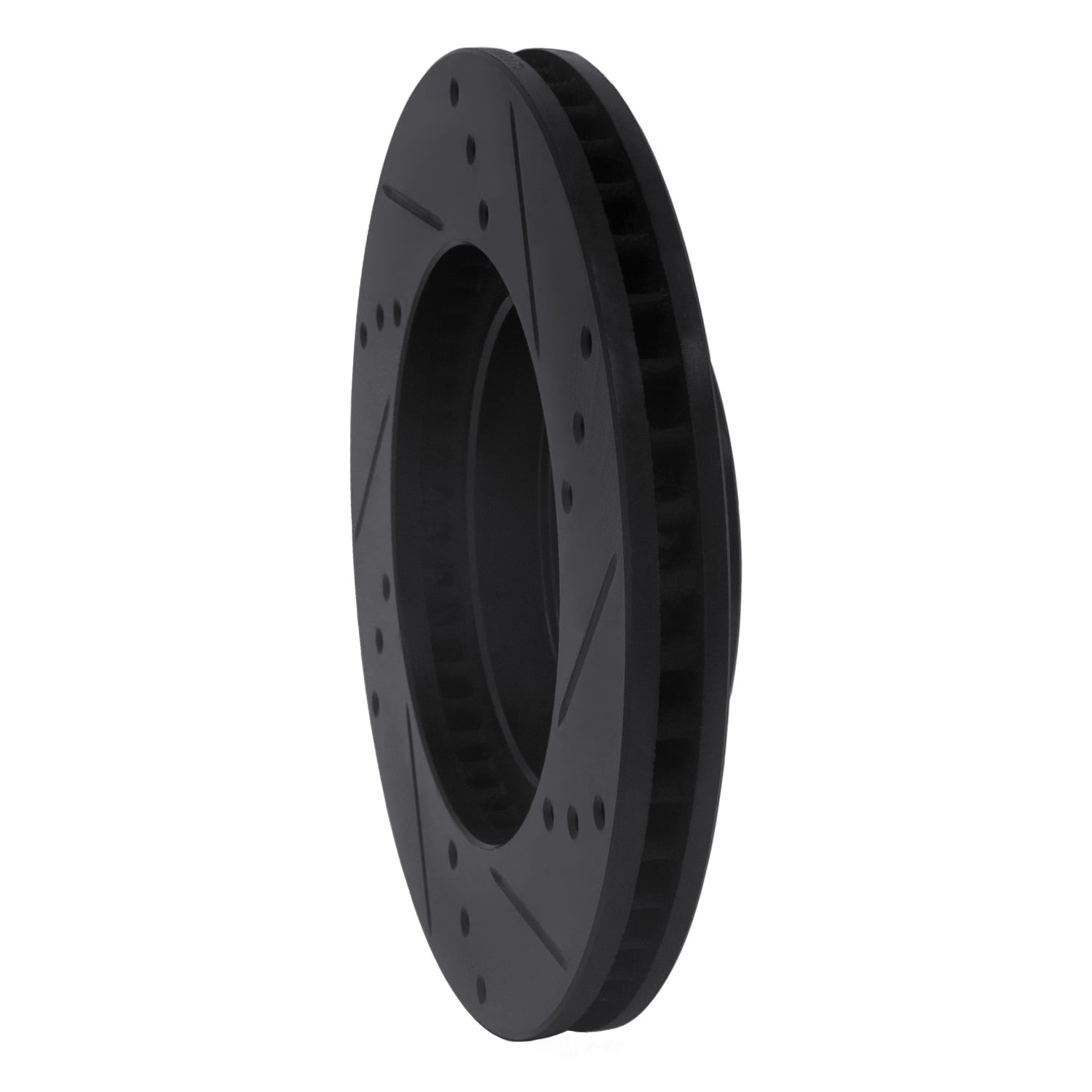 Dynamic Friction Company 633-76087L DFC Brake Rotor - Drilled And Slotted - Black