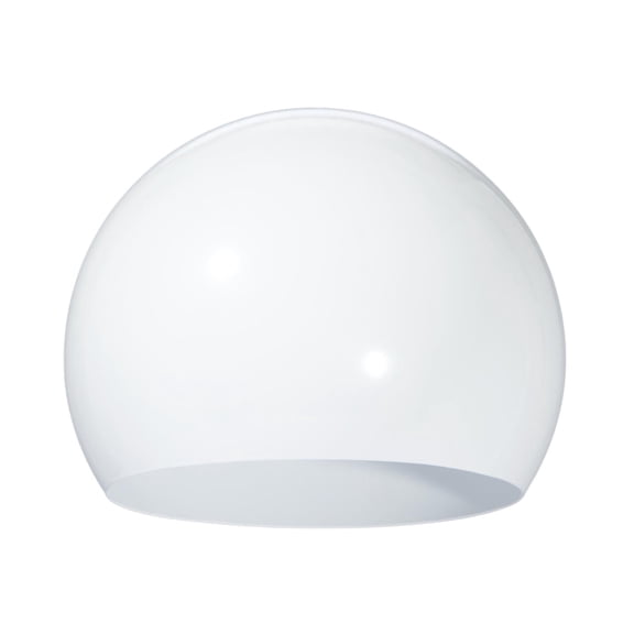 B&P Lamp® Eyeball Steel Metal Lamp Shade, 8 Inch Diameter, Mid-Century Modern Light Shade, Gloss White Enamel Finish, 1/8IP Center Hole