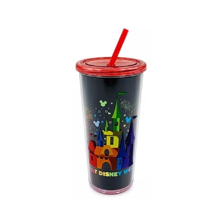 Disney Tumbler with Straw - Rainbow Castle - Walt Disney World