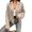 Beige, variant on Women Fringe Blazer Jacket Lapel Collar Long Sleeve Tassel Fringe Cropped Hem Open Front Casual Party Night Out Loose Vintage Boho Jacket, Beige L