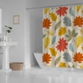 thumbnail image 3 of Bath Shower Curtain Liners 66"x72", Vintage Autumn LeavesPolyester Waterproof with 12 Curtain Hooks Bathroom Accessories Decoration, 3 of 6