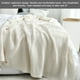 thumbnail image 5 of Manta de sofá de punto suave con borla, cama, mantón de siesta de oficina, manta decorativa para sofá, color beige Scienceny LF000016-01B, 5 of 7