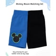 thumbnail image 3 of Disney Mickey Mouse Outfit for Boys, Toddler and Little Kids Clothes, T-Shirt and Shorts Set (Royal Blue, 4T), 3 of 5