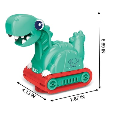 BLmukce Dinosaur Shooting Game Toy - 2 Air Pump Guns, 48 Foam Balls, Moving LED Target With Sound, Gift For Kids 3-7 Years