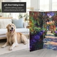 thumbnail image 5 of Red Lantern 3 ft. Short Monet Canvas Folding Screen - Lilies/Garden at Giverny, 5 of 7