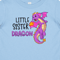 thumbnail image 4 of Inktastic Little Sister Cute Purple Dragon Girls Baby T-Shirt, 4 of 5