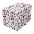 thumbnail image 1 of Dragonfly Dog Crate Cover, Shabby Form Floral Swirled Leaves and Florets Illustration, Easy to Use Pet Kennel Cover for Medium Large Dogs, 35" x 23" x 27", Pale Pink Dried Rose, by Ambesonne, 1 of 6