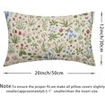 thumbnail image 4 of Vitage Floral Lumbar Pillow Covers 12x20 Set of 2 Spring Green Red Cream Pattern Rustic Decorative Outdoor Farmhouse Zipper Flower Pillowcases Decorations Throw Cushion Cover Decor for Couch Sofa Bed, 4 of 4