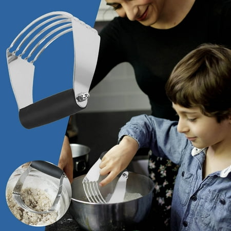 

Dough Agitator Top Butter Cutter With Heavy Duty Stainless Steel Blades Medium Size Black