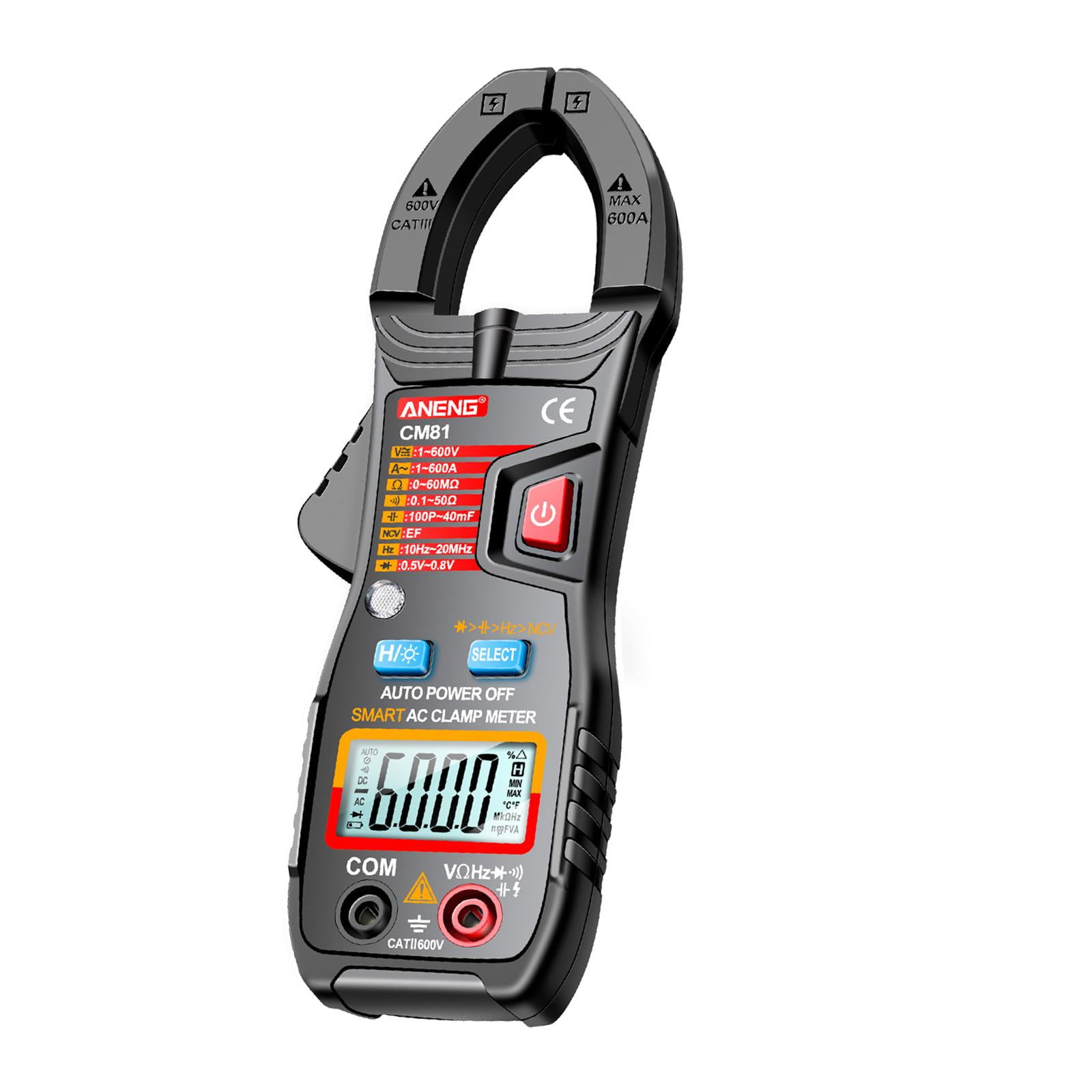 funtasica Clamp Multimeter, Premium Digital Clamp Meter Current Professional Multipurpose Voltages Tester 6000 Count for Home Appliance