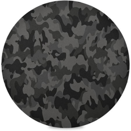 

Bestwell 4 pieces Camouflage Round Placemats Table Mats for Kitchen Washable Non-Slip Place Mats Heat Resistant Place Mats for Kitchen Dining Table Decoration