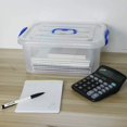 thumbnail image 4 of Eagrye Plastic Storage Latch Box, Clear Case with Blue Handle, Set of 2, 4 of 7