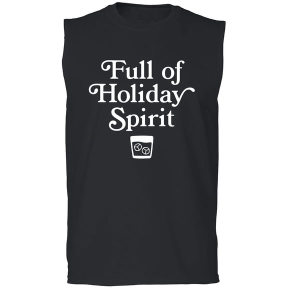 Full Of Holiday Spirit Adult Sleeveless Tee