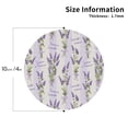 thumbnail image 2 of Leather Coasters with Heat-resistant for Drinks, Lavender Flowers Bow Tie -标题2 Round Shape, 2 of 5