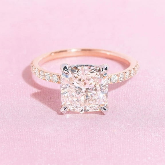 KANISHKAGEMS&JEWELS 2CT Moissanite Engagement Ring CZ Diamond Proposal Wedding Ring Art Deco Handmade Women Jewelry Anniversary Gift For Wife