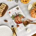 thumbnail image 2 of Sm:)e Orange Pumpkin Fall Dish Towels Set of 2, 18x26 Inch, Farmhouse Maple Leaves Autumn Decor Hand Towels, 2 of 6