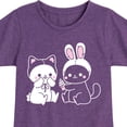 thumbnail image 3 of Instant Message - Kawaii - Bunny's Cat & Cat's Bunny Costumes - Toddler & Youth Girls Short Sleeve T-Shirt, 3 of 6