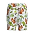 thumbnail image 4 of Picia Mosaic Forest Squirrel Pajama Shorts for Men, Men's Pajama Bottoms, Sleepwear,Short Pajama Pants-X-Large, 4 of 9