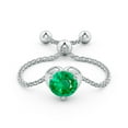 thumbnail image 2 of Angara Natural 0.45 Ct. Emerald Solitaire Ring in 14K White Gold for Women (Ring Size: 11.5), 2 of 9