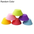 thumbnail image 2 of Leaveforme Moules à Muffins en Silicone de Qualité Alimentaire 6 Pcs Ronds Réutilisables, 2 of 8