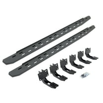 Go Rhino 69630680ST RB30 Slim Line Running Boards with Mounting Bracket Kit For Ram 19-24 1500 (Extended Cab Pickup)
