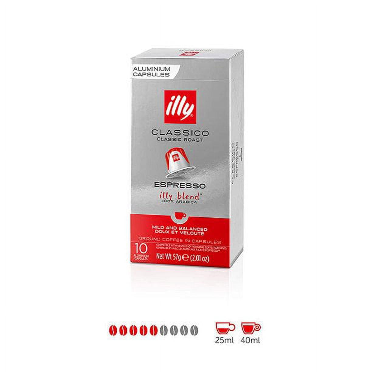 Capsule café Illy Torrefaction Classico decafeine - boite de 10