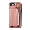 thumbnail image 5 of Allytechgroup Stylish iPhone SE 2022//2020/ iPhone 8 7 Wallet Case, Multi-functional and Durable, Ring Holder Hand Wrist Stand Shockproof Case for Women Men, Pink, 5 of 7