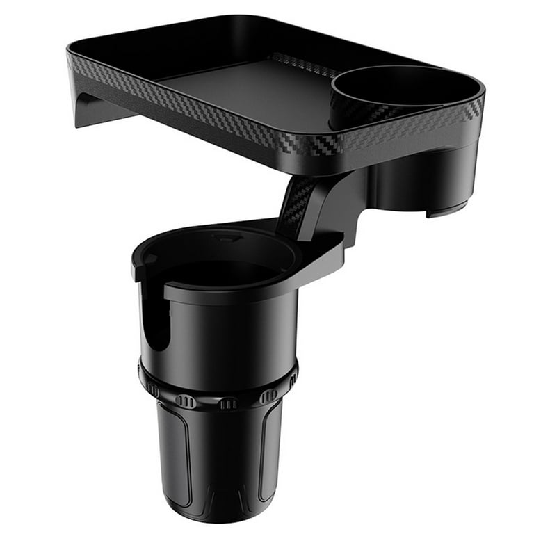  Car Cup Holder Expander Tray Multifunctional 4 in 1 Car Food  Tray for Eating with Dual Cup Holder,Phone Slot and Adjustable Swivel  Arm,Universal Car Cup Organizer for Travel Automotive Accessories 