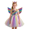 thumbnail image 3 of LIJCC Girls' Unicorn 3-Piece Costume Set - Sparkly Dress, Wing Accents & Headband - Perfect for Costume Parties, Dress-Up Play & Special Celebrations, 3 of 5