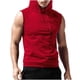 thumbnail image 4 of Ceisia Breathable Soft Men's Slim Fit Solid Color Hooded Sleeveless Vest with Kangaroo Pocket Gift, 4 of 9
