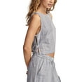 thumbnail image 4 of Lucky Brand Womens Linen-Blend Striped Be Blue Stripe XL, 4 of 4