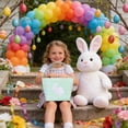 thumbnail image 4 of ZhyrZng Easter Basket Large Easter Basket | Adorable Bunny Handheld Bag & Gingham Pattern Candy Container for Easter Egg Hunts Party Favor Decorations Spring Holiday Celebration, 4 of 7