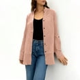 thumbnail image 3 of Women's Solid Color Long Sleeve Button Down Shirt with Collar and Pocket, 3 of 6
