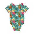 Daiia Pineapple Printed UnisexBaby Short Sleeve Onesies Bodysuits Baby