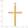 thumbnail image 3 of 14k Yellow Gold Hollow 3D Polished Hollow Cross Charm Pendant, 3 of 7