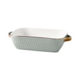 thumbnail image 1 of Golden Edged Baking Tray Rectangular Baking Pan Household Microwave Oven Baking Cheese Bowl, 1 of 4