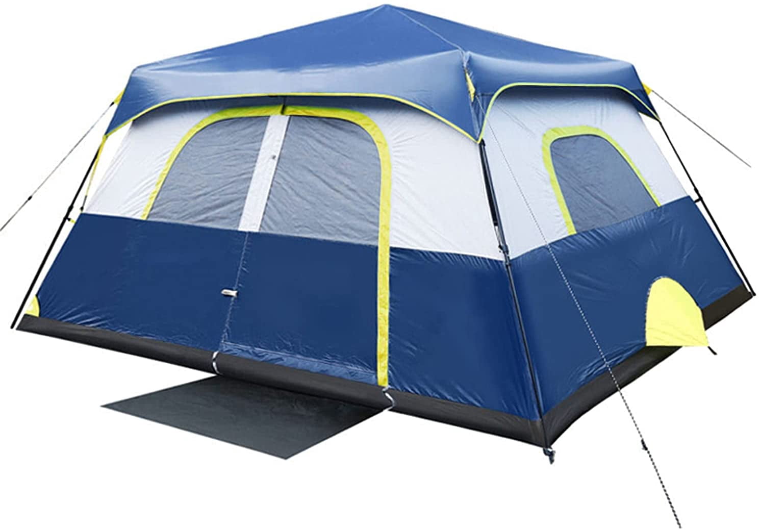 QOMOTOP Camping Tent, 8 Person Instant Cabin Tent, Easy Setup in 60 Seconds, Weatherproof Family Tent for Camping, Outdoors & Travel, with Ventilated Windows