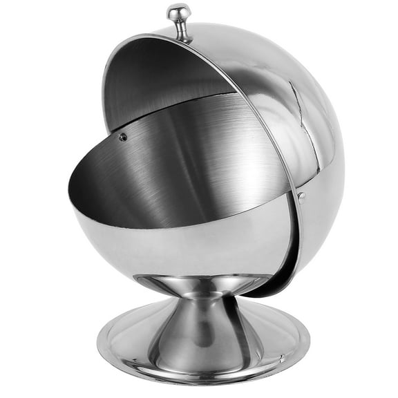 AEVXKHI Stainless Steel Sugar Bowl with Roll, Top Spherical Candy Bowl, 10oz Sugar Cube Holder, Candy Jar Cookies Bowl for Home Kitchen Office Coffee Bar