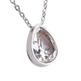 thumbnail image 2 of Collar Mujer con Dije de Zirconia Cúbica LuckyLy Hilda Acero Inoxidable Plateado UNITALLA, 2 of 3