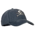 thumbnail image 5 of Jolly Roger Skull Embroidered Big Size Washed Cap - Navy XL-3XL, 5 of 5
