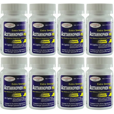 Acetaminophen PM Generic for Tylenol PM 400 Caplets Pain Reliever & Nighttime Sleep (Best Otc Sleeping Pills For Long Flights)