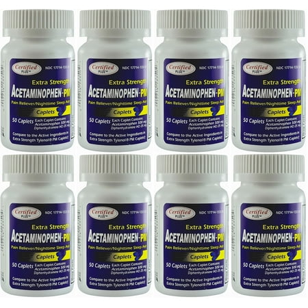Acetaminophen PM Generic for Tylenol PM 400 Caplets Pain Reliever & Nighttime Sleep Aid