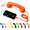 Orange, variant on Retro Phone Handset for iPhone iPhone & Android with Type-C,Classic Telephone Receiver,Stylish Wired Headset,Clear Audio Plug & Play for Calls & Video Chats,Gift for All or Festival