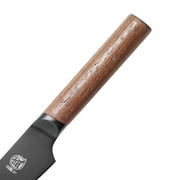 MITSUMOTO SAKARI 4.5 inch Japanese Paring Knife, Professional Black Titanium Coated Small Fruit Knife