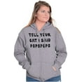 thumbnail image 3 of Funny Tell Your Cat I Said Psps Joke Zip Up Hoodie Men's Women's Brisco Brands X, 3 of 6