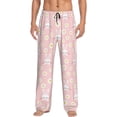 thumbnail image 2 of Goofa Rabbit Sunflower Printed Soft Pajama Pants for Men, Wide Leg Comfy Casual Lounge Yoga Pants-, 2 of 9