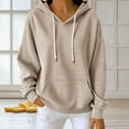 thumbnail image 4 of Neewe Womens Hoodies Casual Loose Long Sleeve Drawstring Pullover Sweatshirts Lightweight Hooded Tops with Pocket, 4 of 5