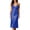 Blue, variant on Women's Satin Long Slip Nightgown, JIANLAI Lace V Neck Spaghetti Strap Midi Sleep Dress, Solid Color Silky Night Dress for Daily Loungewear