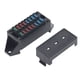 thumbnail image 1 of Caja de fusibles automotriz de 16 vías, mini, resistente a altas temperaturas, 16 piezas, juego de soporte de terminales de 32 cables para automóvil, autobús, barco, 1 of 15